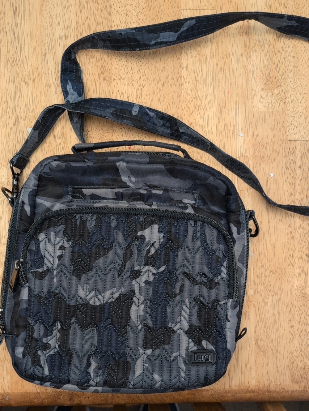 Lug Ranger Quilted Crossbody Bag - Blue Camo - Messenger Style